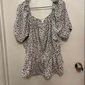 Nine West Peplum Floral Top